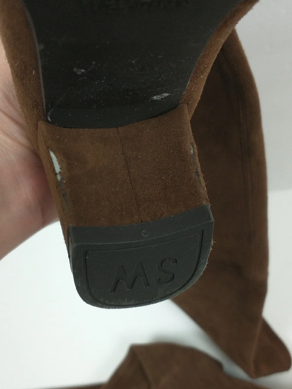 Stuart Weitzman Over-the-Knee Thighland Suede Leather Boots Womens 7.5 Brown